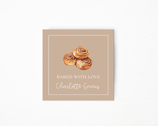 Baked with Love Square Tag