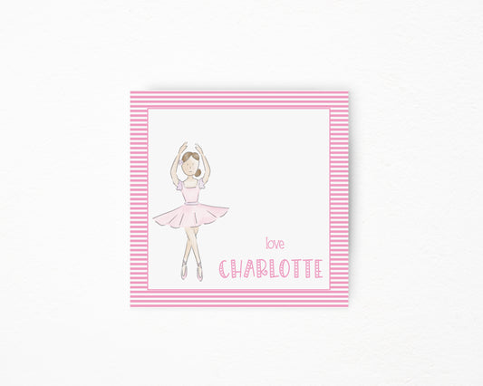 Ballet Dancer Square Gift Tag