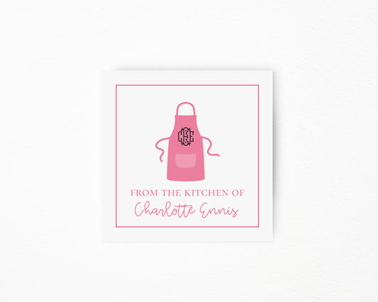 Pink Apron Square Tag