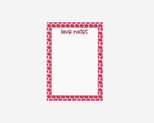 Lips and Love Notes Notepad
