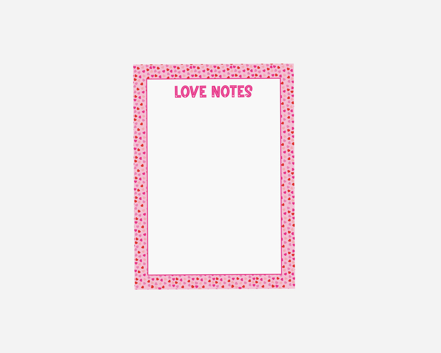 Pink Hearts Notepad
