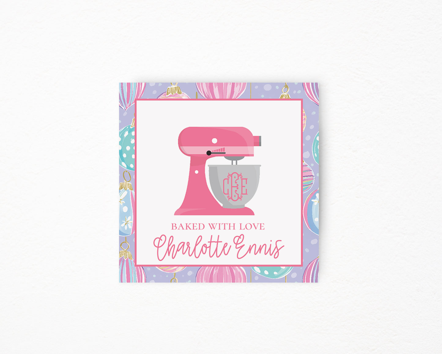 Pink Mixer Ornament Background Sticker