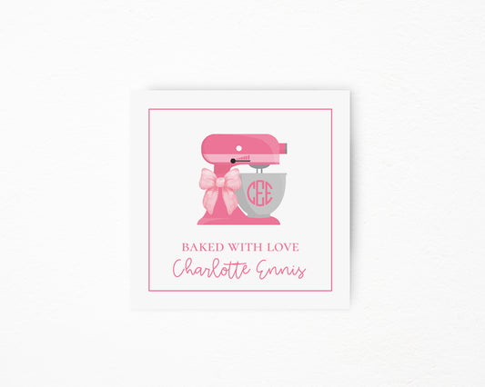 Pink Mixer Square Tag