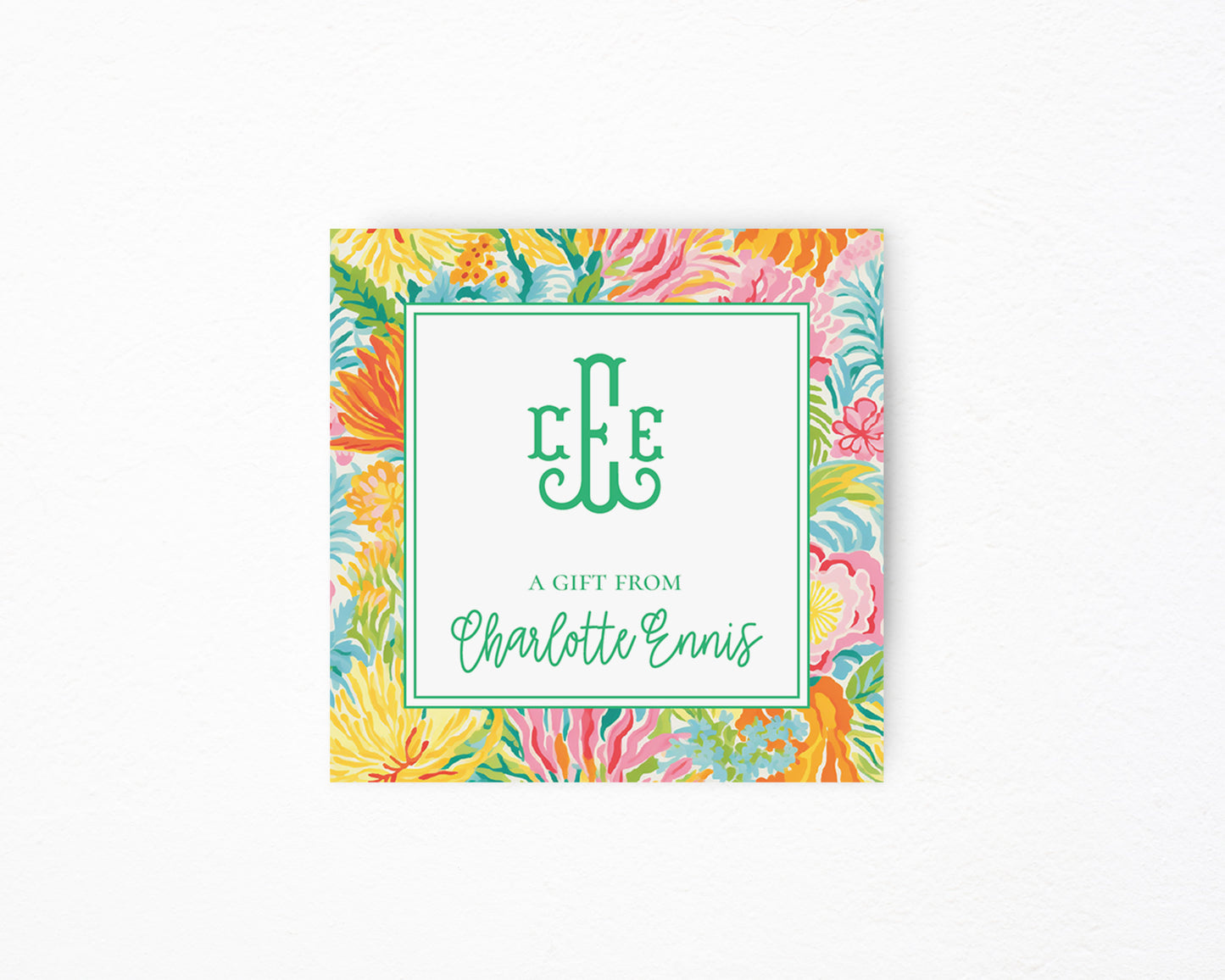 Colorful Background Square Tag