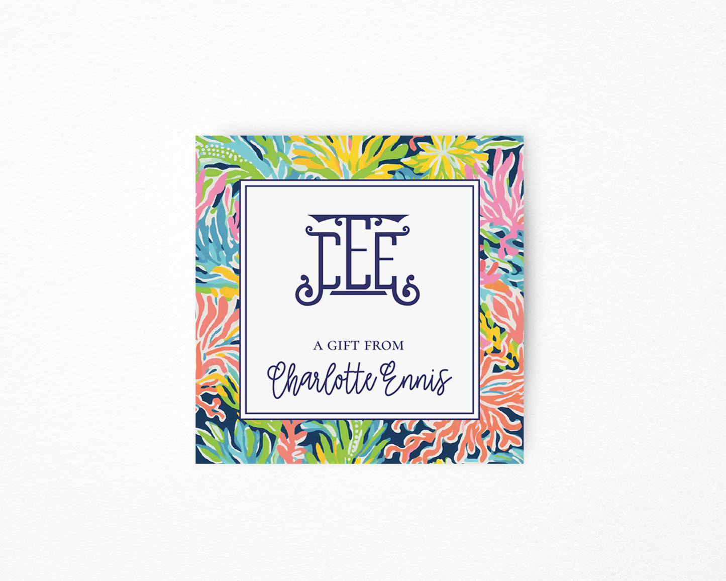 Colorful Background Square Tag