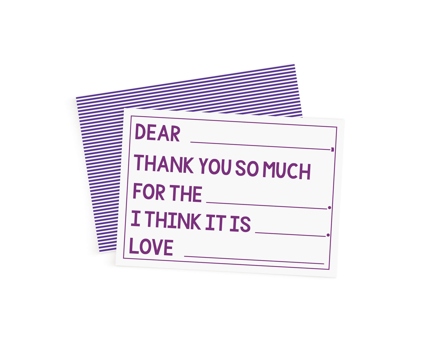 Purple Kids Stationery Card