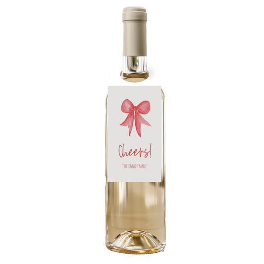 Red Ribbon Wine Tag